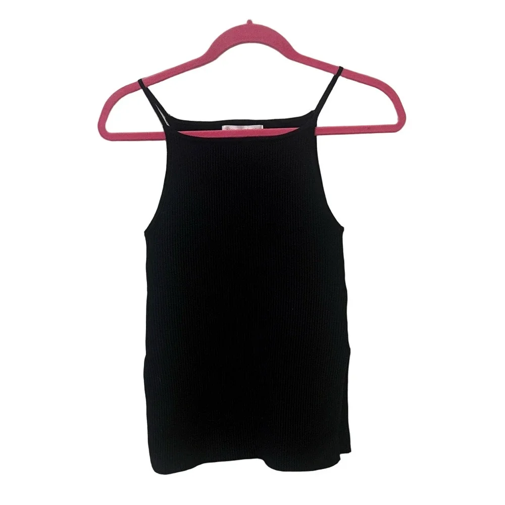 Caroline Constas NWT navy ribbed tank, XS - Picture 2 of 8